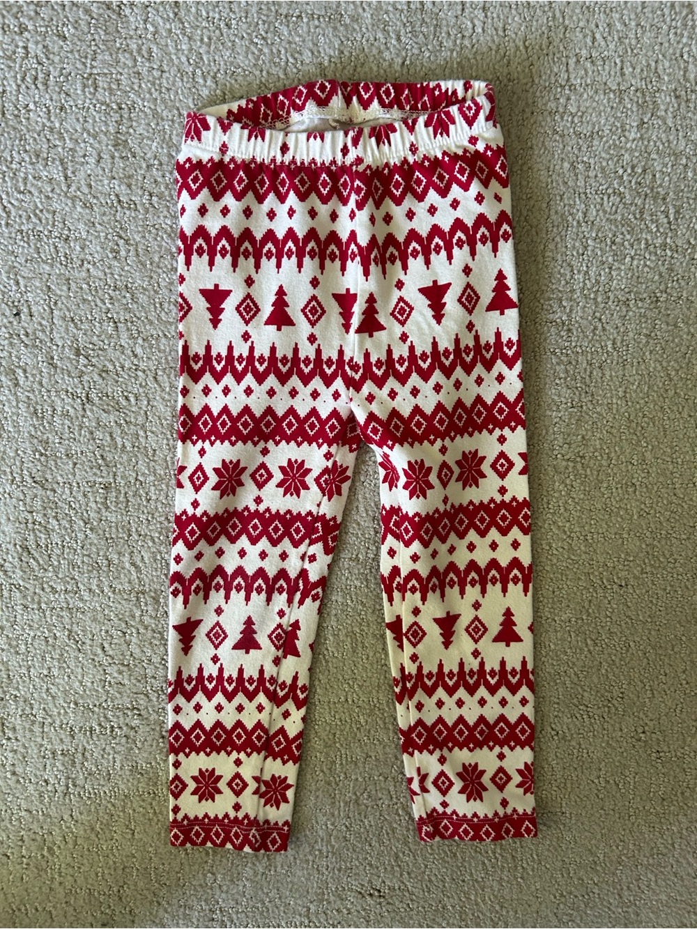 Old Navy toddler girl holiday Christmas fair isle leggings 2T